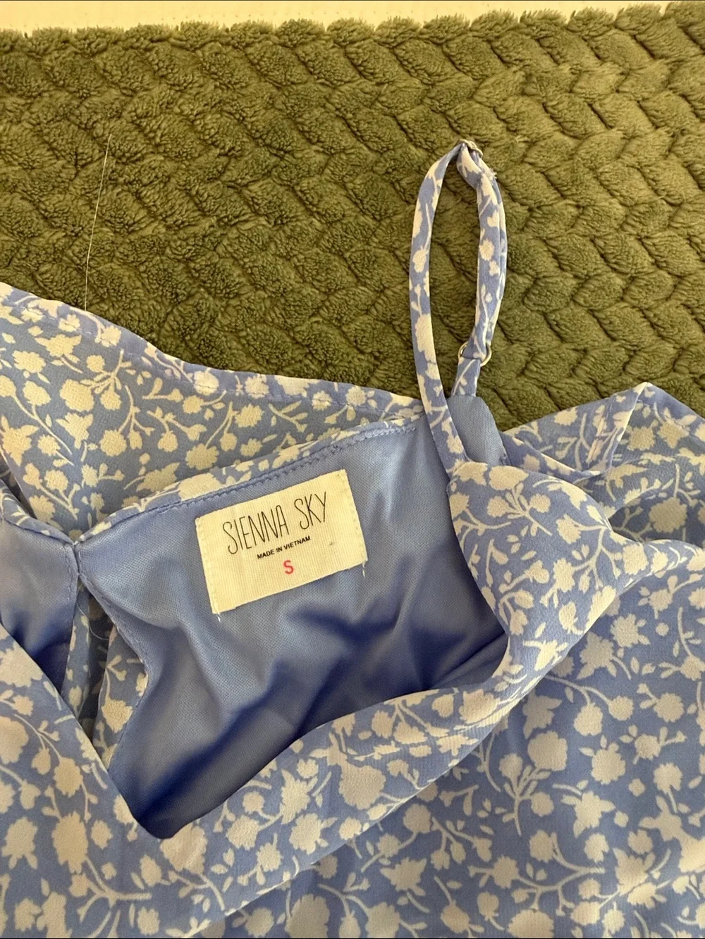 Sienna Sky Blue Floral Ruffle Camisole